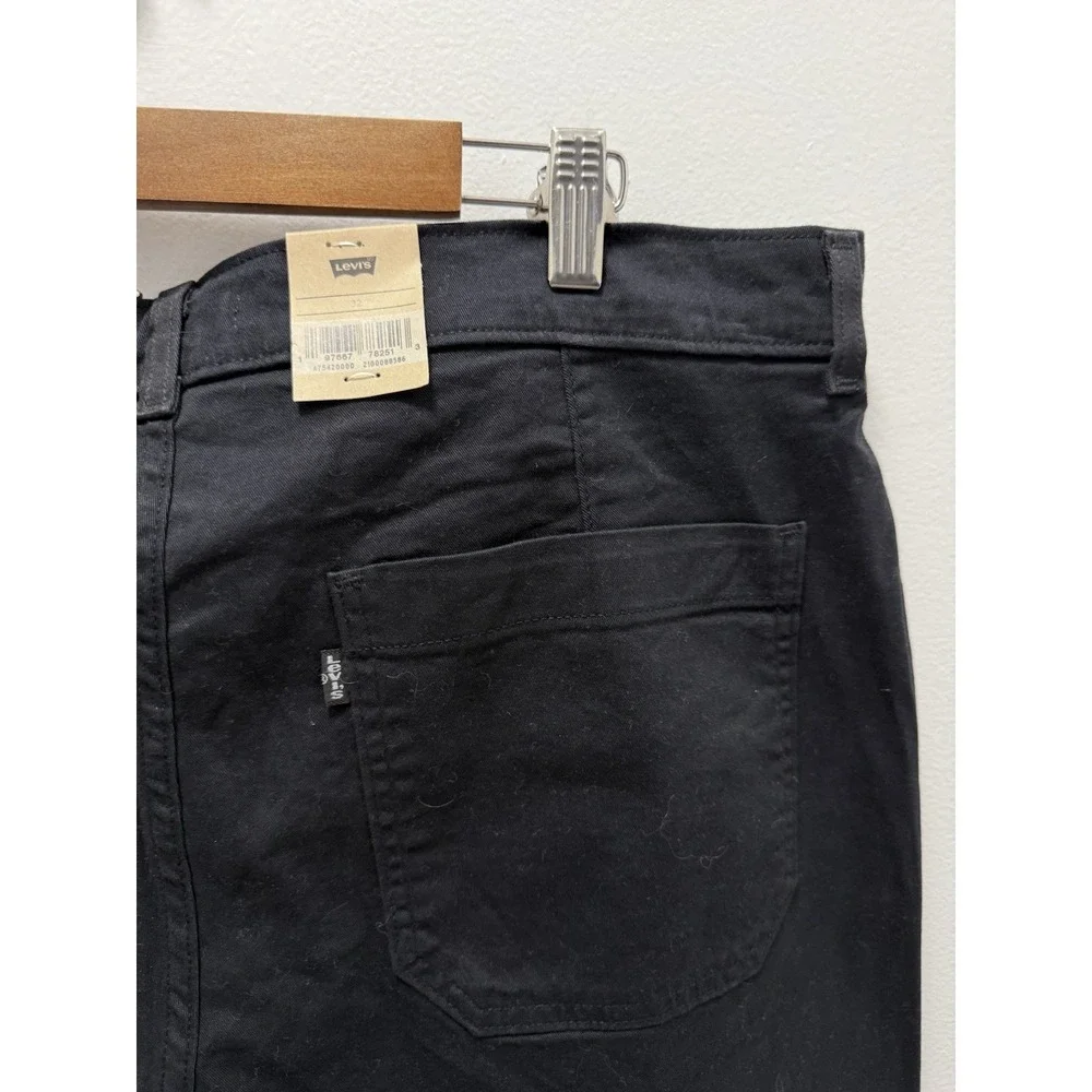 Levi's Utility Shorts Women's Size 32 Black Mid Rise Stretch Cotton NWT Levis‎